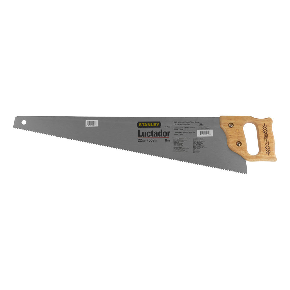 Serrucho profesional 22 pulgadas de acero Stanley